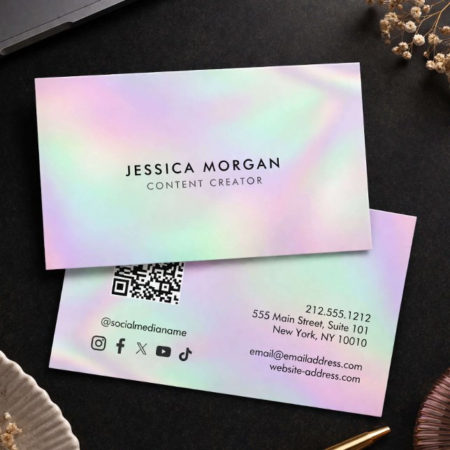 Content Creator QR Code Minimalist Visitkort (Skapare uppladdad)