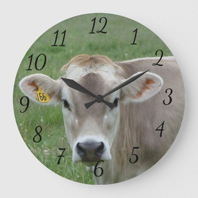 Content Jersey Cow Stor Klocka (Framsida)