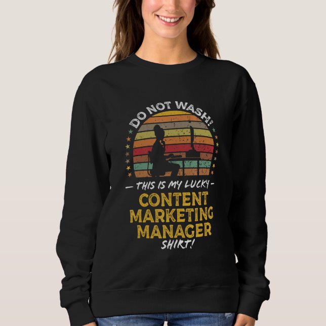Content Marketing Manager Quote Graphic T Shirt (Framsida)