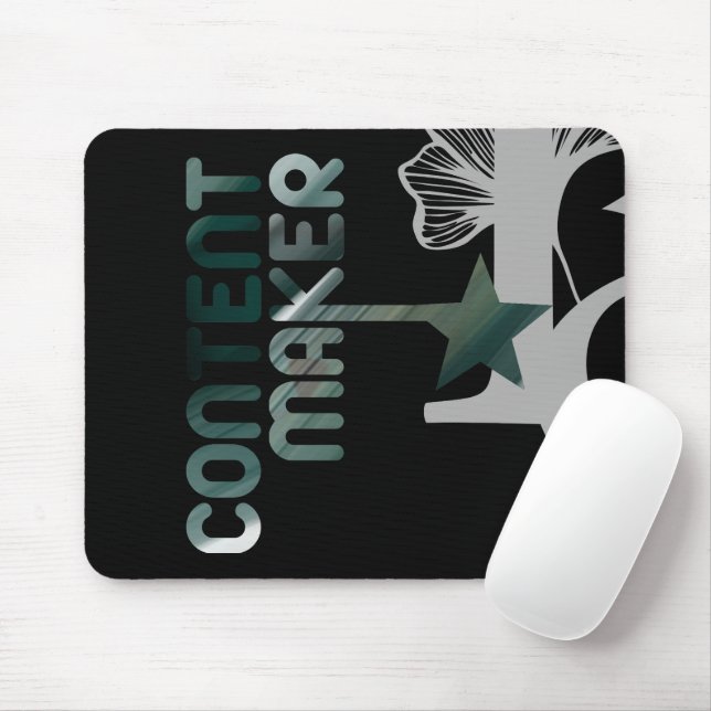 CONTENTMAKER Mousepad Trend Abstrakt Black Grönt Musmatta (Med mus)