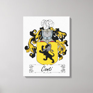 Conti Family Crest Canvastryck