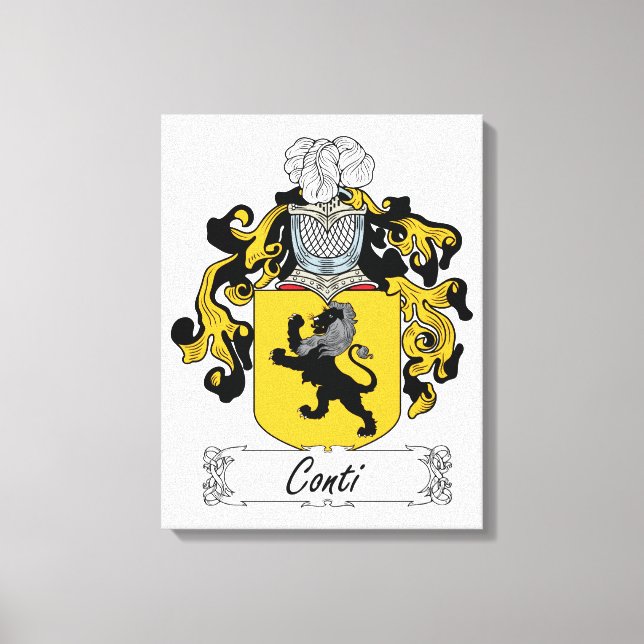 Conti Family Crest Canvastryck (Framsida)