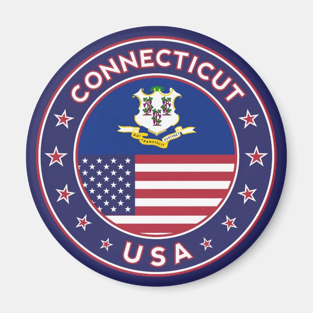 Conticut-dekalen, USA Stater Magnet (Framsidan)