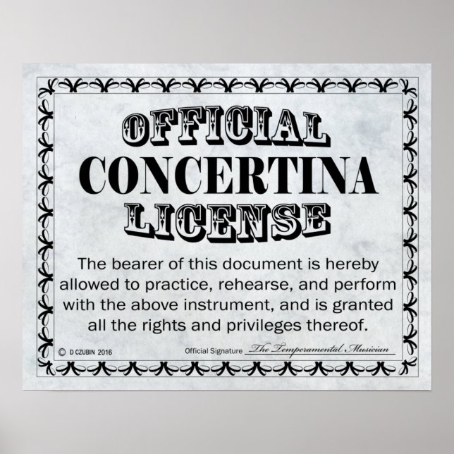 Contina Licence Poster (Framsidan)