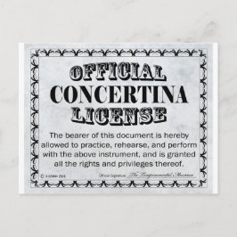 Contina Licence Vykort