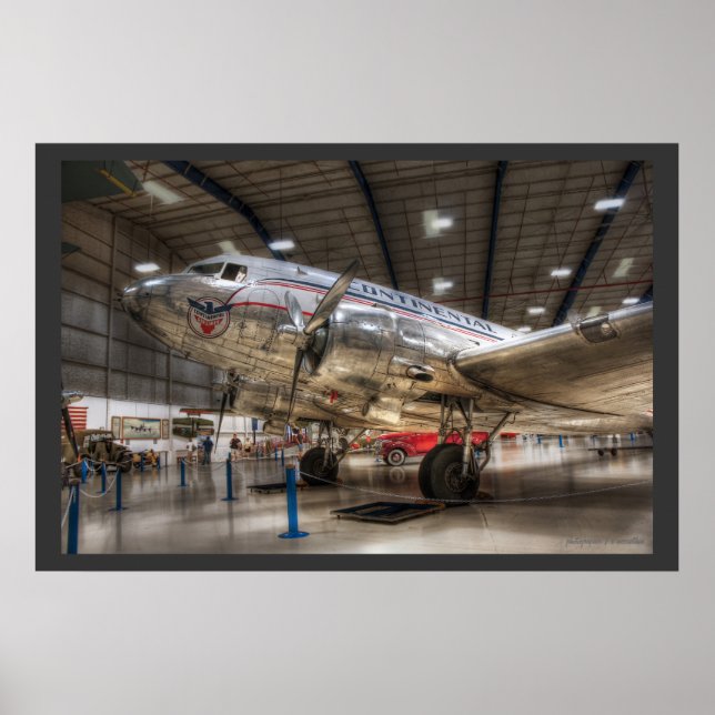 Continental Airlines DC3 Poster (Framsidan)