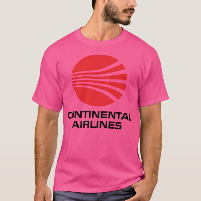 Continental Airlines - Retro Logotyp Shirt - Defun T (Framsida)
