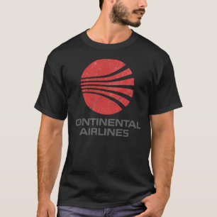 Continental Airlines Vintage Aviation Classic T-S T Shirt