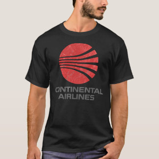 Continental Airlines Vintage Aviation T Shirt