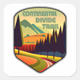Continental Divide Trail-färger Fyrkantigt Klistermärke