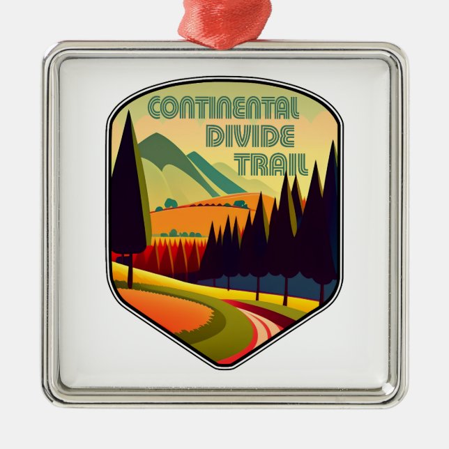 Continental Divide Trail-färger Julgransprydnad Metall (Framsidan)