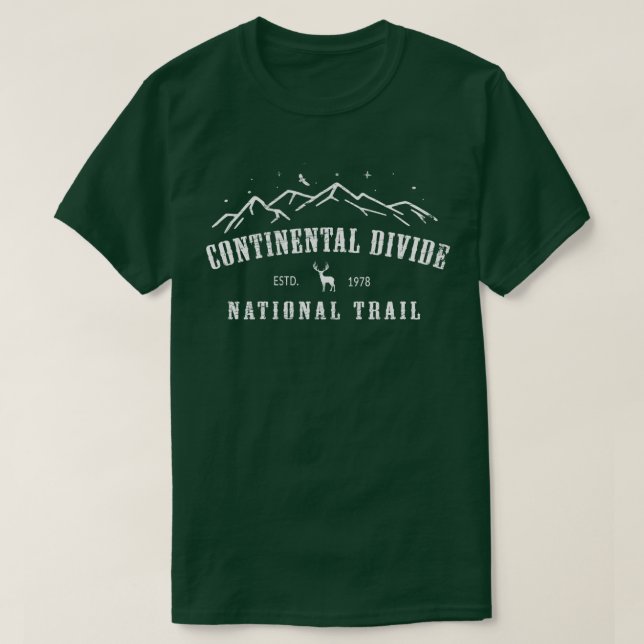 Continental Divide US National Trail CDNST Backpac T Shirt (Design framsida)