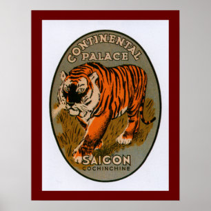 Continental Palace Hotel Saigon (brun) Poster