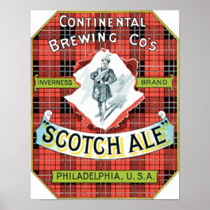 Continential Brewing Company Scotland Ale Poster
