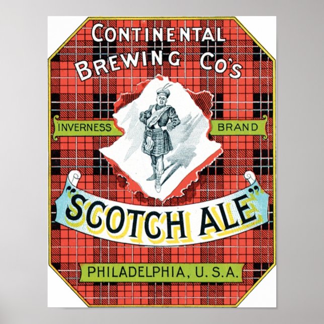 Continential Brewing Company Scotland Ale Poster (Framsidan)