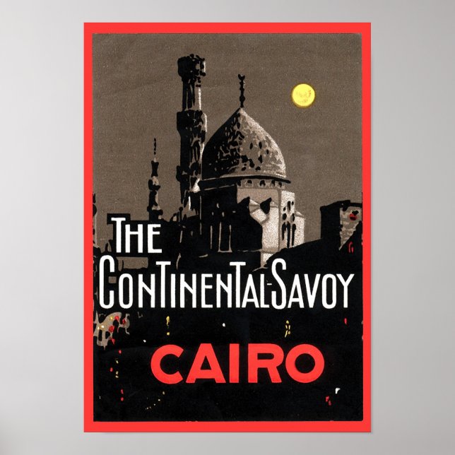 Continential Savoy, Kairo Travel Poster (Framsidan)