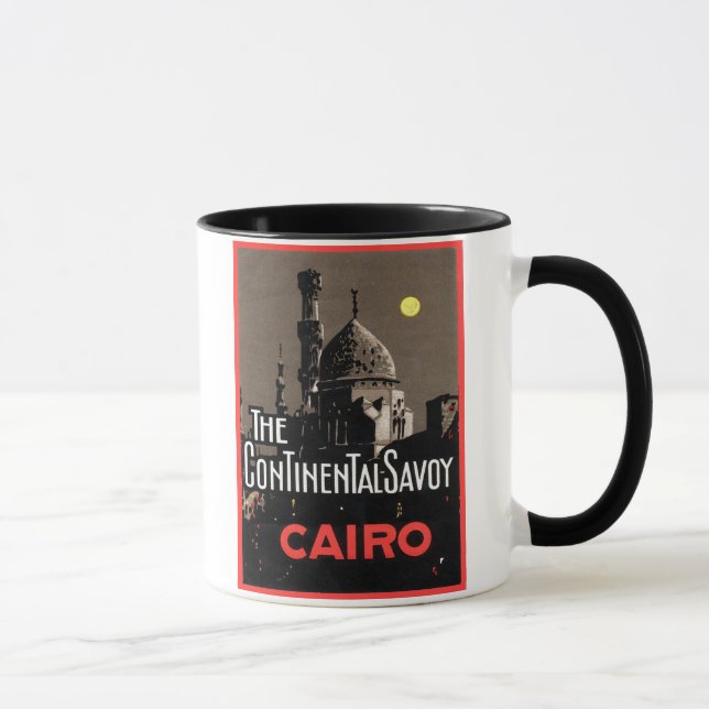 Continential Savoy, Kairo Travel Poster Mugg (Höger)