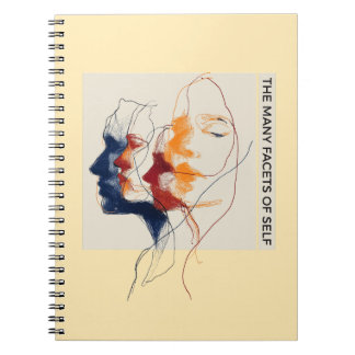 Continuous Line Drawing Mental Health Identity Art Anteckningsbok