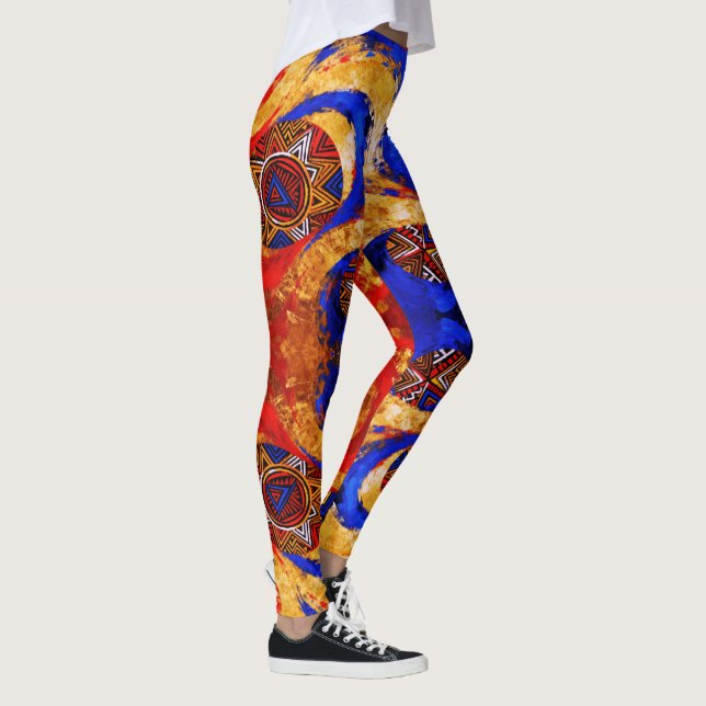 Continuum – En färgrik svart historiefirande Leggings (Höger)