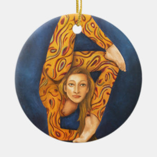 Contortionisten 2 julgransprydnad keramik