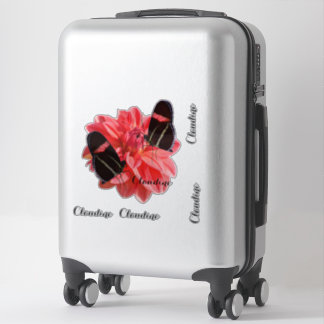 Contour Vinyl Sticker Luggage Butterfly Dahlia Klistermärken