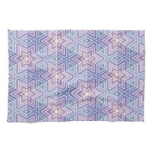Contoured Lavender Geometric Star Maze Mönster