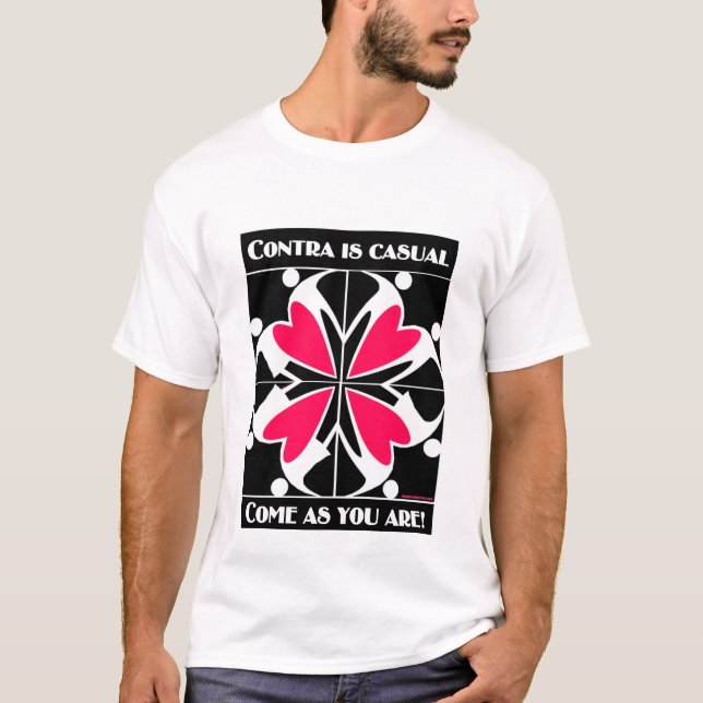 Contra är tillfälligt tee shirt (Framsida)