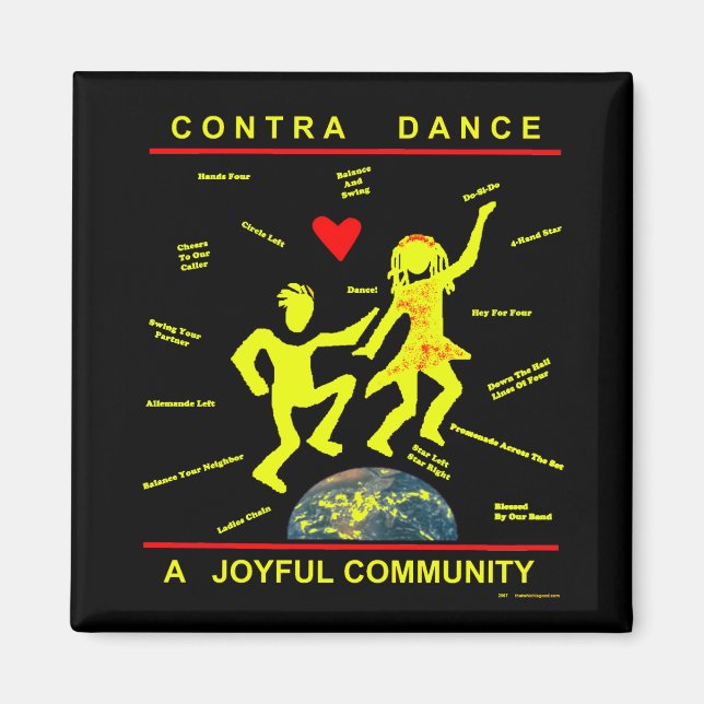 Contra Dance Joy Magnet (Framsidan)
