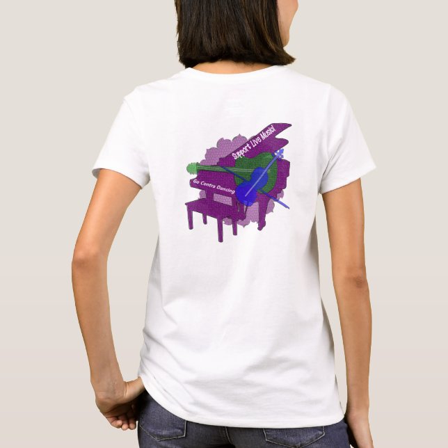 Contra dans - levande musik tee (Baksida)