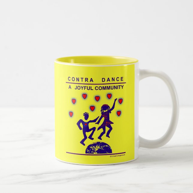 Contra dansglädje Två-Tonad mugg (Höger)
