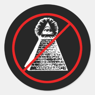 Contra os Illuminati Runt Klistermärke