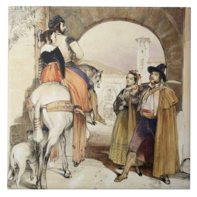 Contrabandistas från "skissar av Spanien", Kakelplatta (Framsidan)