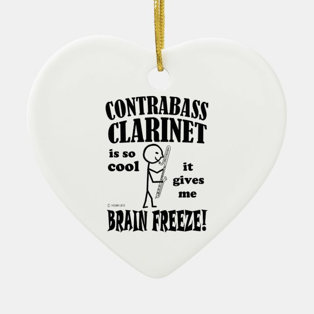 Contrabass Clarinet, Brain Freeze Julgransprydnad Keramik (Framsidan)
