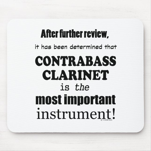 Contrabass Clarinet, det viktigaste instrumentet Musmatta (Framsidan)
