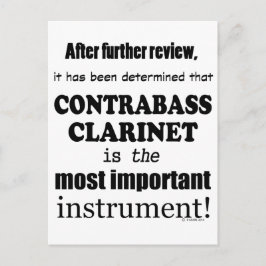 Contrabass Clarinet, det viktigaste instrumentet Vykort