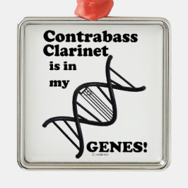Contrabass Clarinet finns i mina gener Julgransprydnad Metall