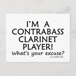 Contrabass Clarinet Player - ursäktning Vykort