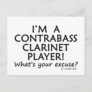 Contrabass Clarinet Player - ursäktning Vykort