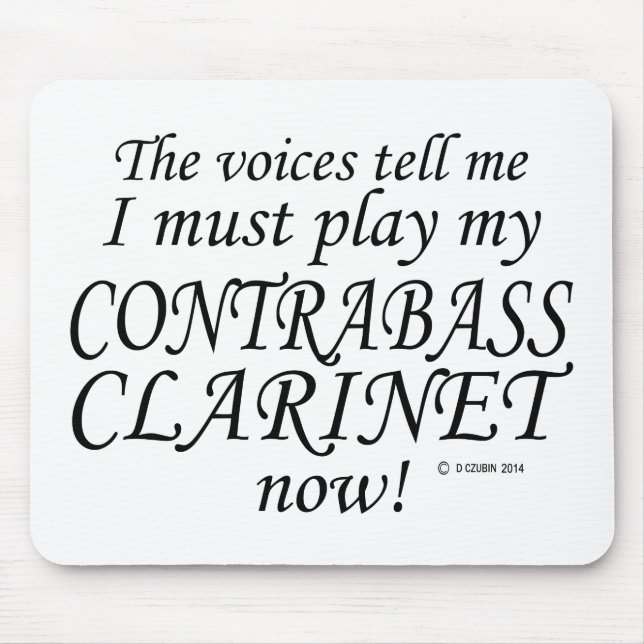 Contrabass Clarinet Voices säger must play Musmatta (Framsidan)