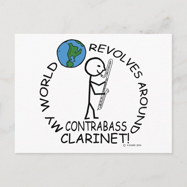 Contrabass Clarinet - World Revolves runt omkring Vykort (Framsida)