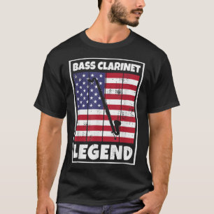 Contrabass Clarinetist USA American Bass Clarinet T Shirt