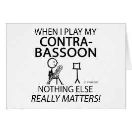 Contrabassoon ingenting annars materier hälsningskort