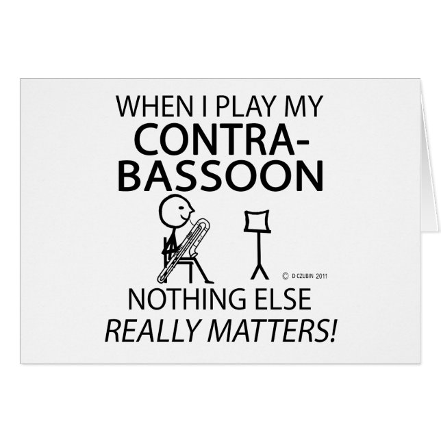Contrabassoon ingenting annars materier hälsningskort (Framsidan Horizontal)