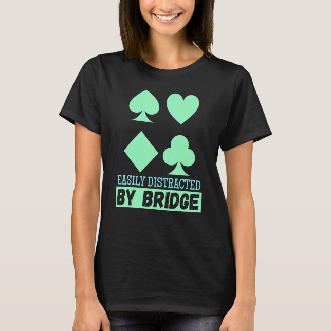 Contract Bridge Bids Duplicate Card Game T Shirt (Framsida)