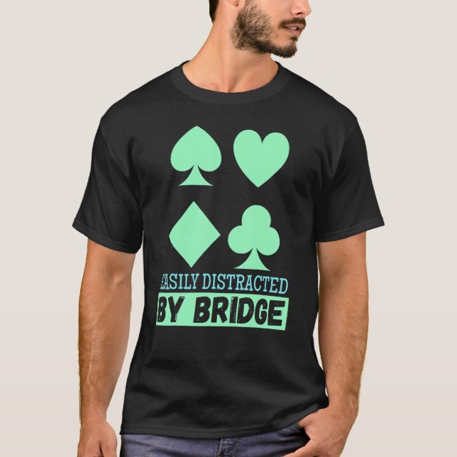 Contract Bridge Bids Duplicate Card Game T Shirt (Framsida)