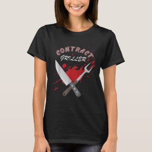 Contract Griller Funny Grill Barbecue Bbq Shirt Pu T
