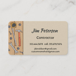 Contractor Construction Business Visitkort