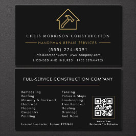 Contractor & Handyman QR Code Visitkort
