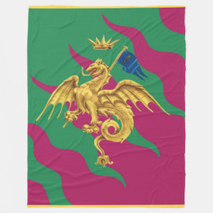 Contrada del Drago (Dragon) Palio di Siena Fleecefilt
