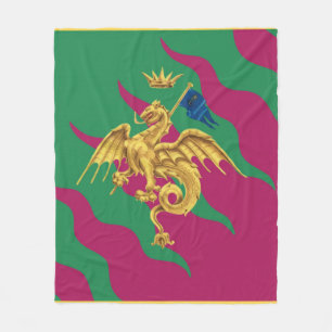 Contrada del Drago (Dragon) Palio di Siena Fleecefilt